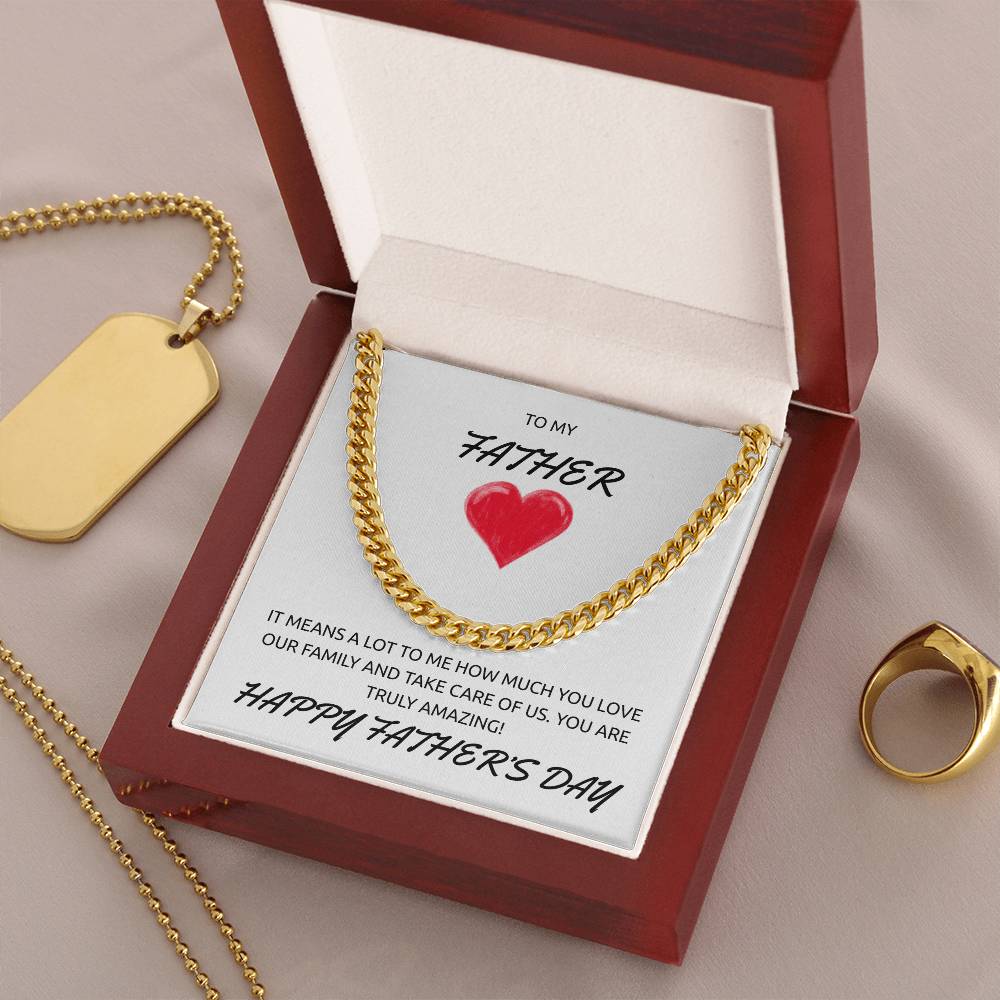To My Father – Father’s Day Cuban Link Chain Gift