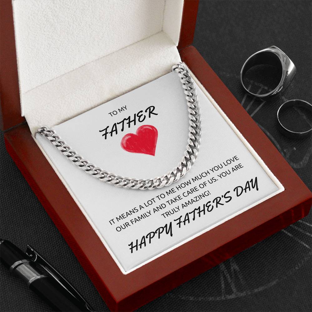 To My Father – Father’s Day Cuban Link Chain Gift