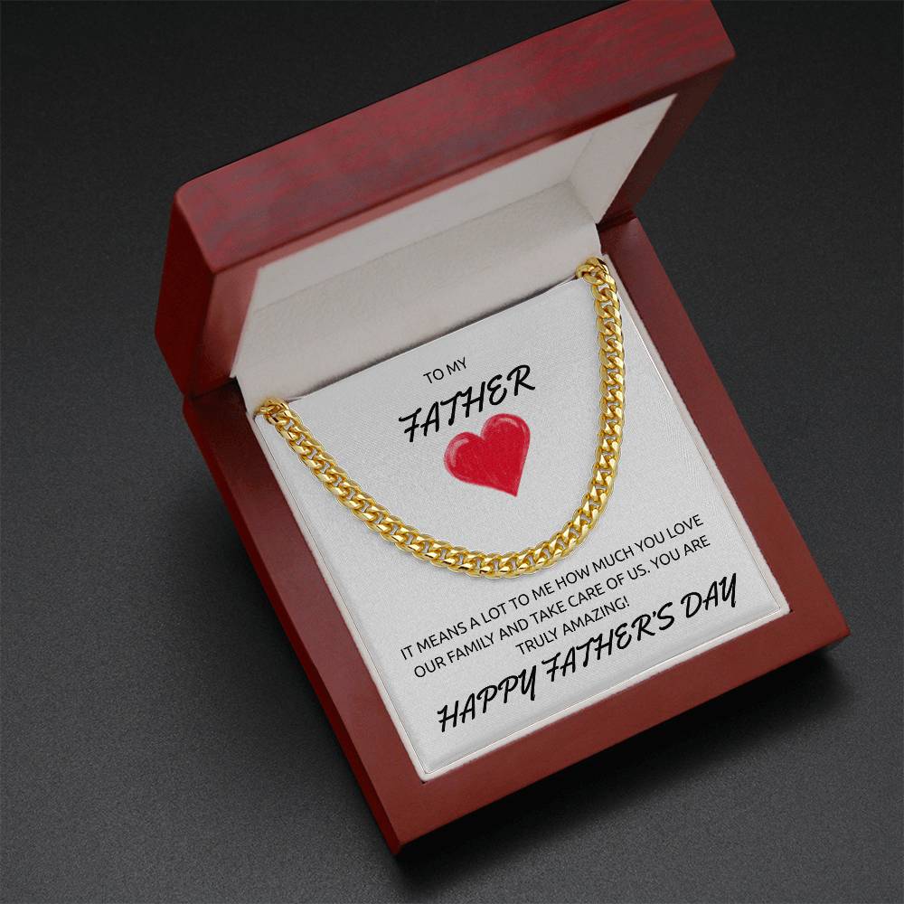 To My Father – Father’s Day Cuban Link Chain Gift