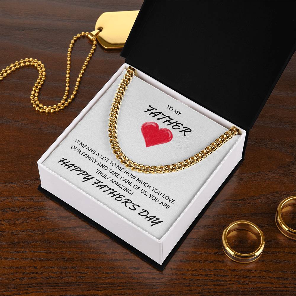 To My Father – Father’s Day Cuban Link Chain Gift