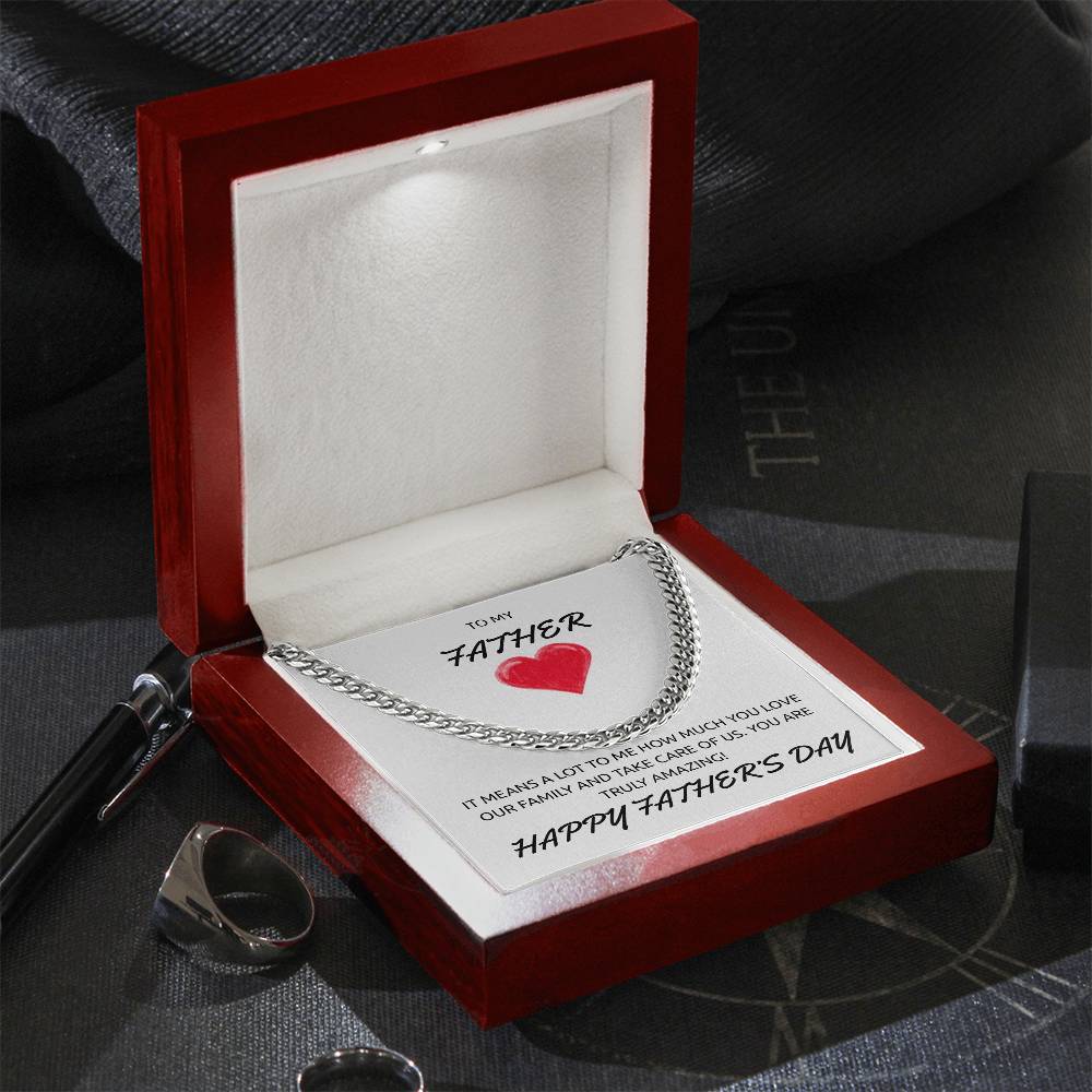 To My Father – Father’s Day Cuban Link Chain Gift
