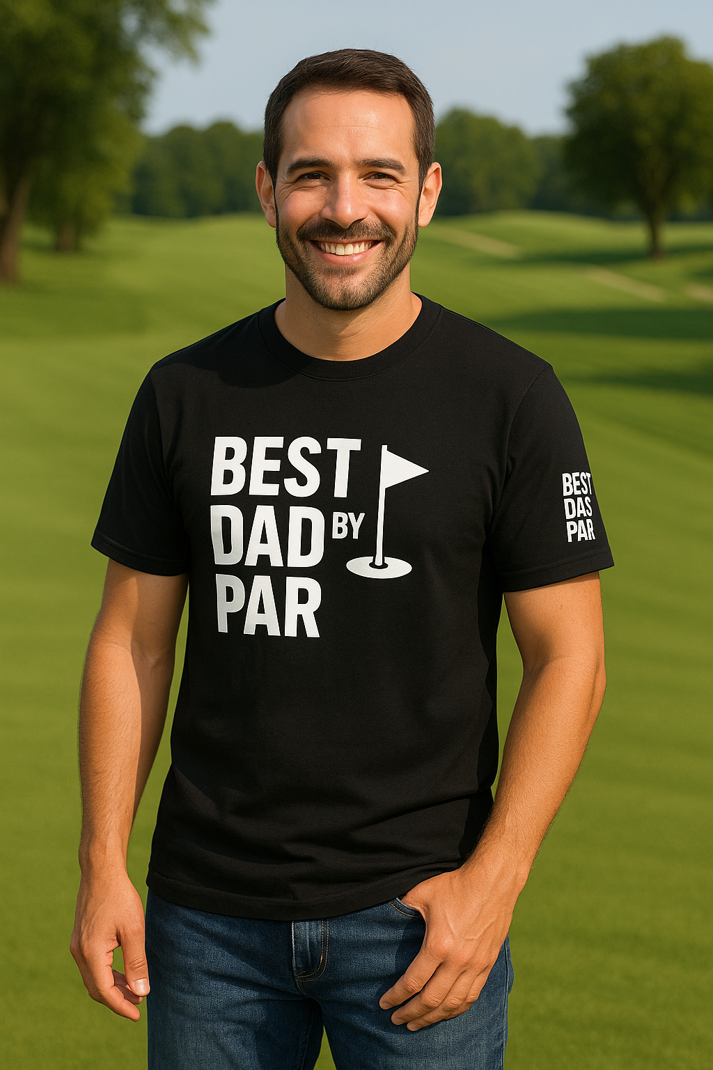 “BEST DAD BY PAR” Bella+Canvas 3001 Jersey Tee T-Shirt