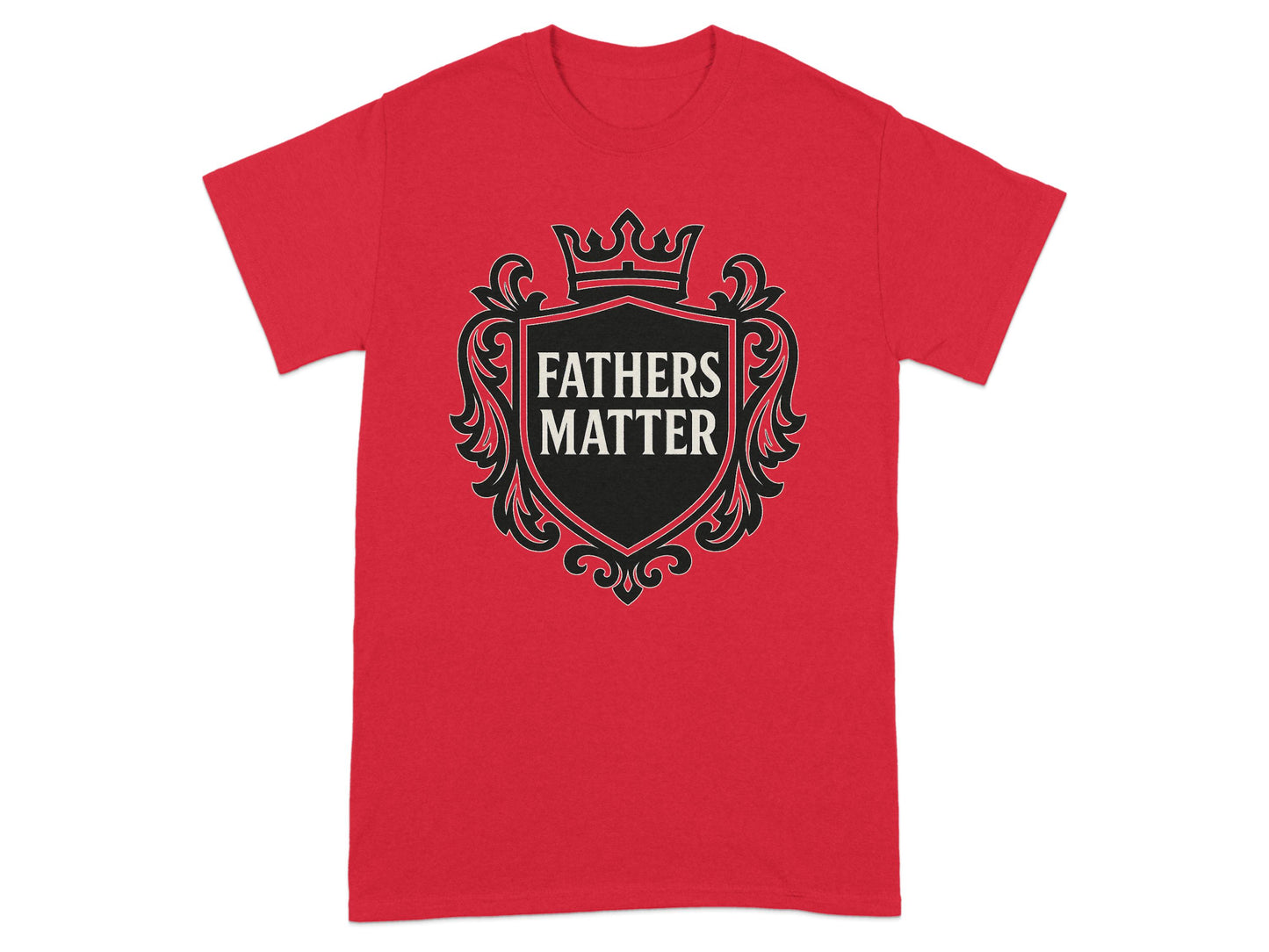 Bold Red Fathers Matter Crest T-Shirt product