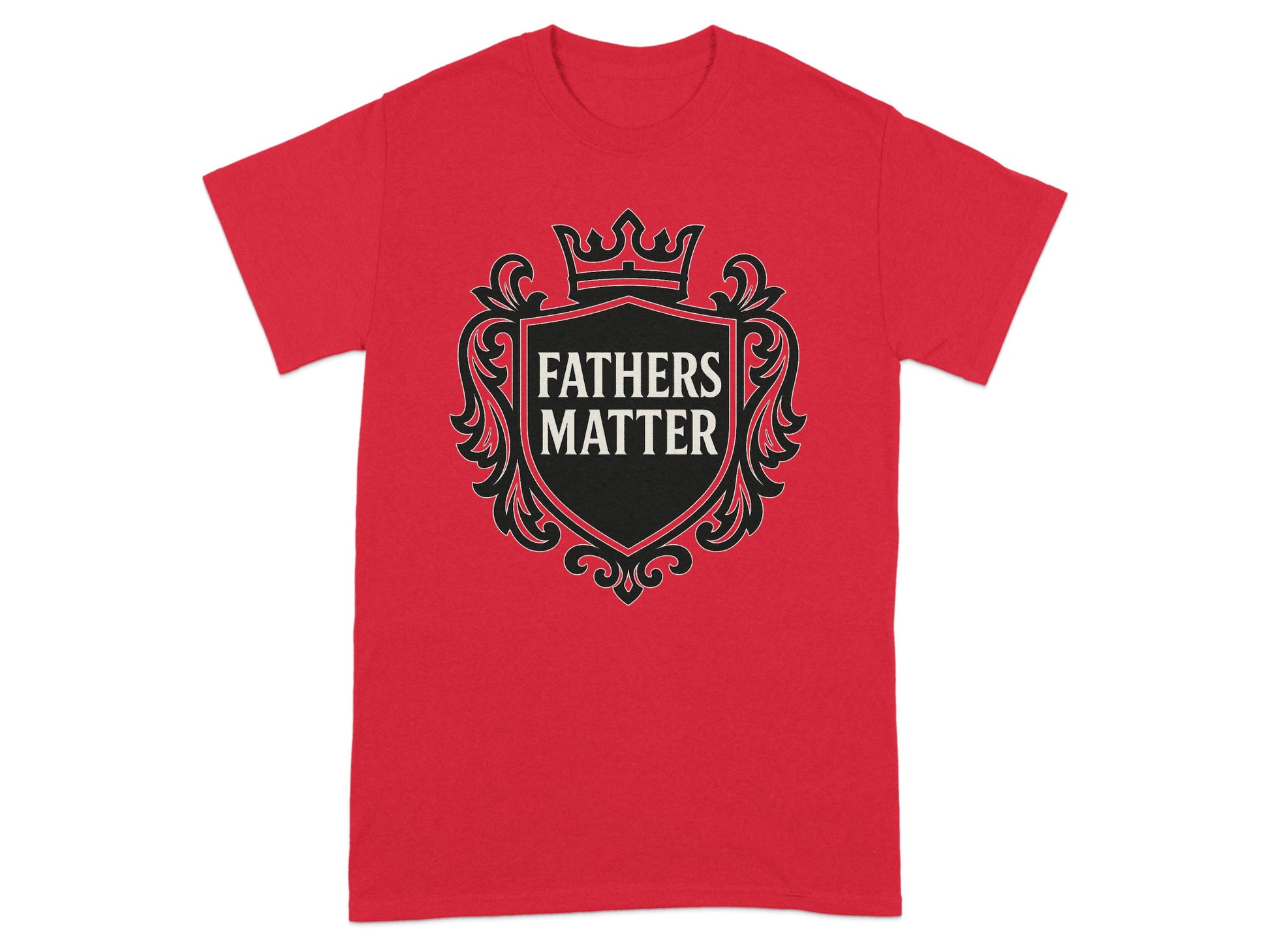 Bold Red Fathers Matter Crest T-Shirt product