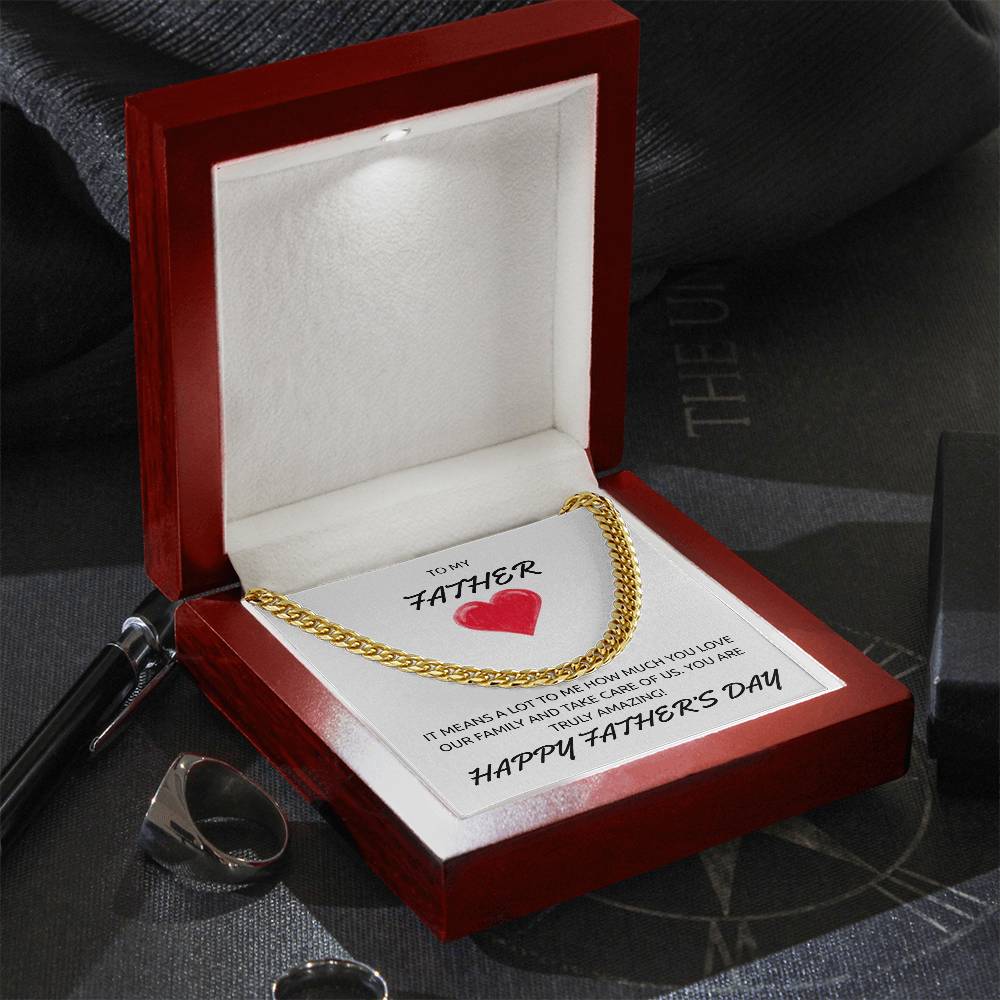 To My Father – Father’s Day Cuban Link Chain Gift