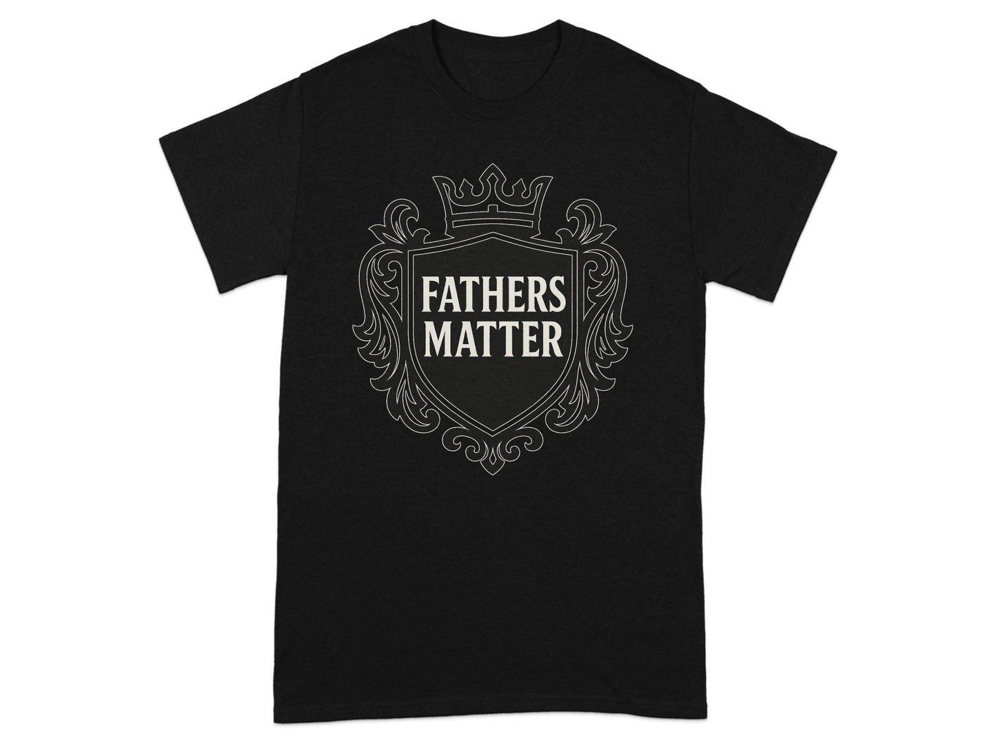Fathers Matter Crown Emblem Black T-shirt product