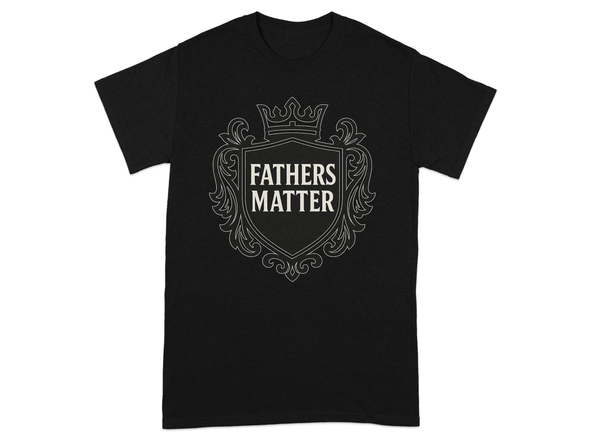 Fathers Matter Crown Emblem Black T-shirt product
