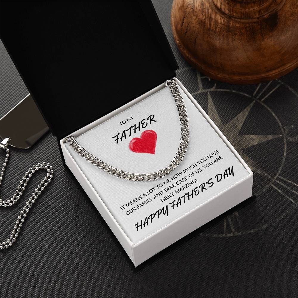 To My Father – Father’s Day Cuban Link Chain Gift