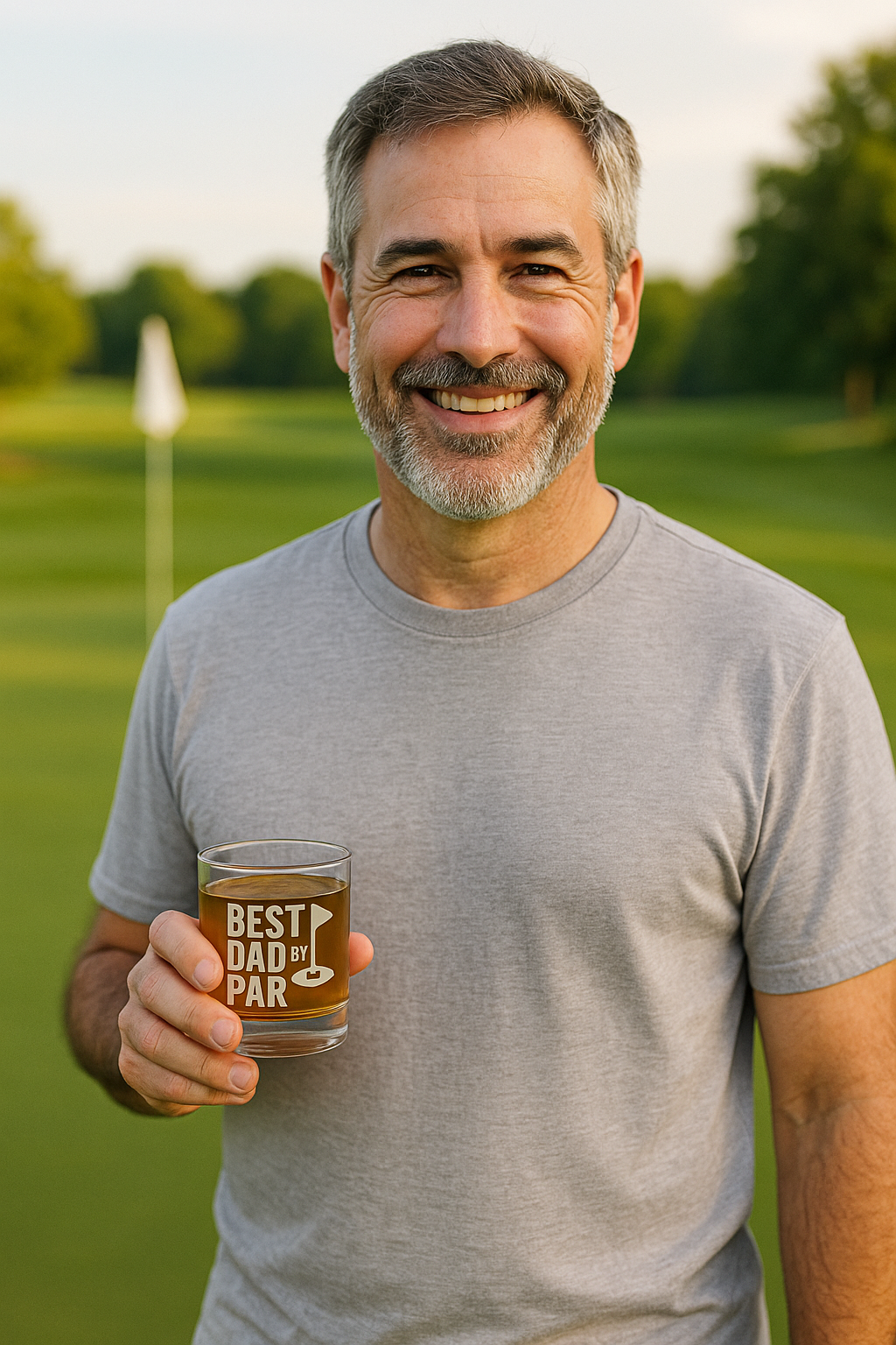 "Best Dad by Par" Whiskey Tumbler - Laser Engraved
