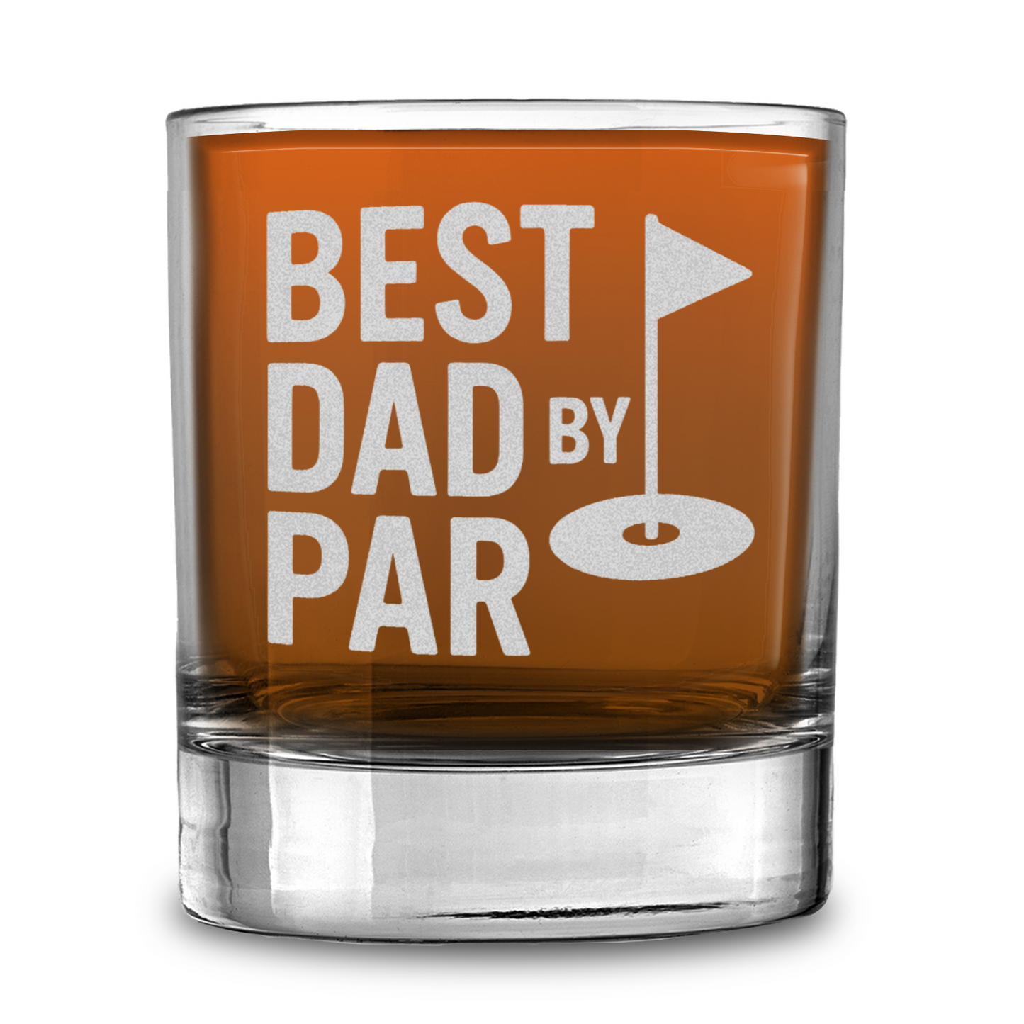 "Best Dad by Par" Whiskey Tumbler - Laser Engraved