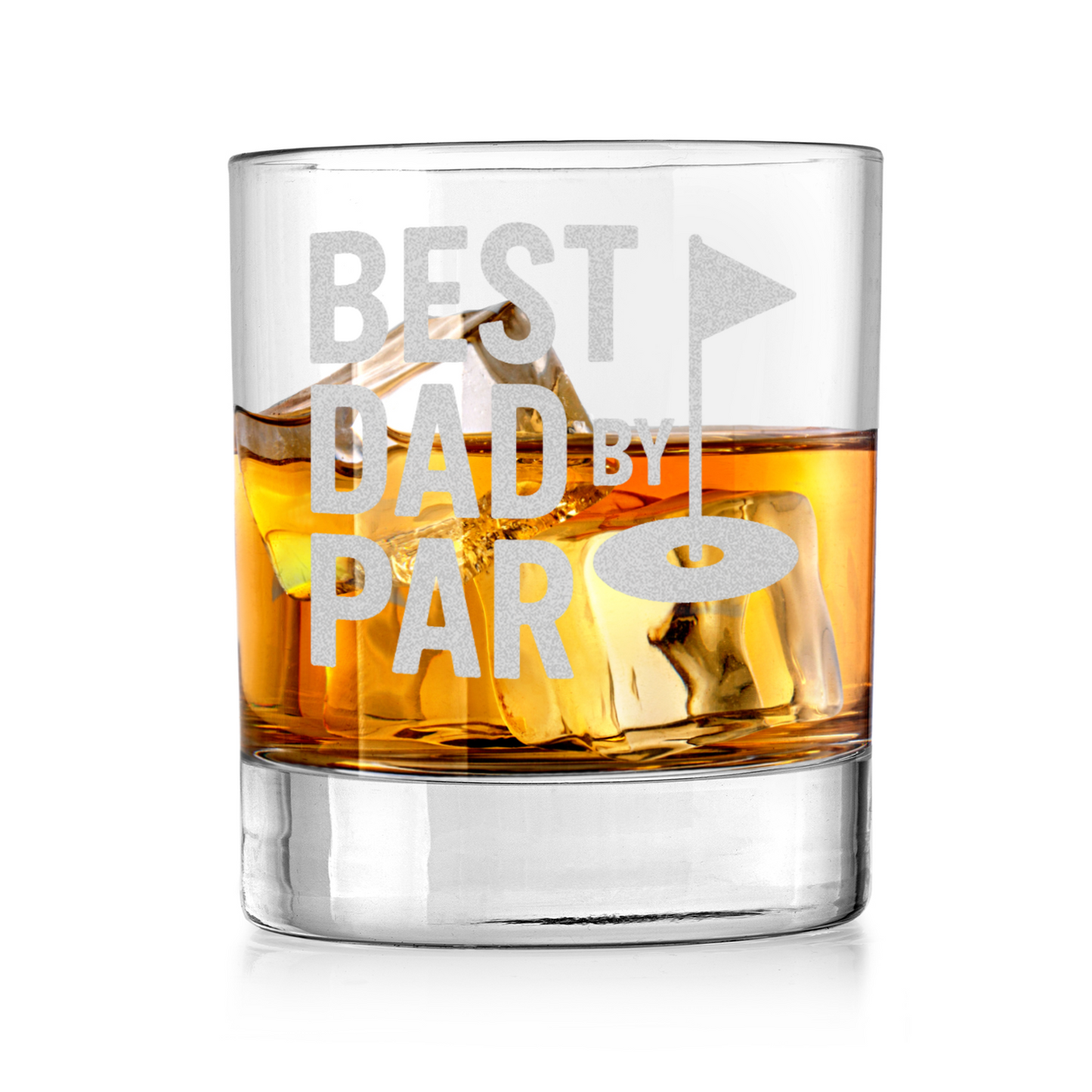 "Best Dad by Par" Whiskey Tumbler - Laser Engraved