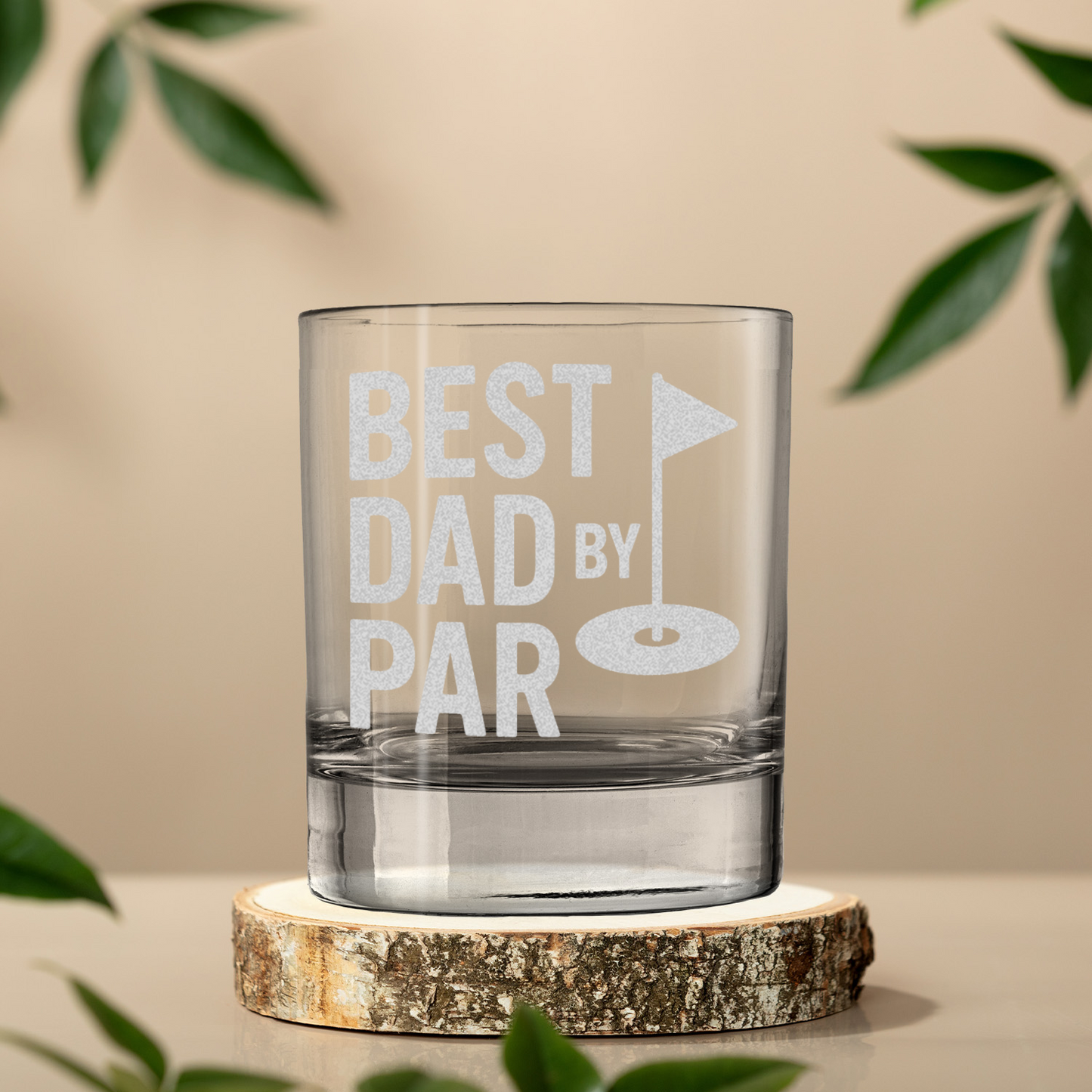 "Best Dad by Par" Whiskey Tumbler - Laser Engraved
