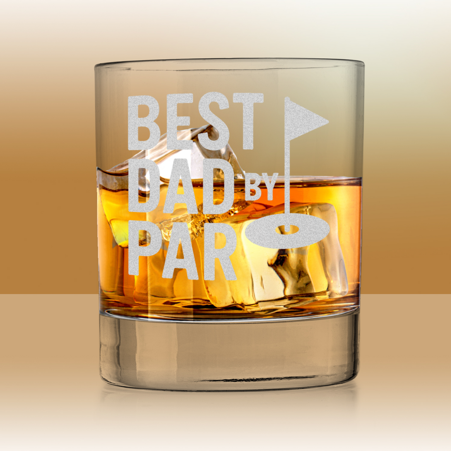 "Best Dad by Par" Whiskey Tumbler - Laser Engraved
