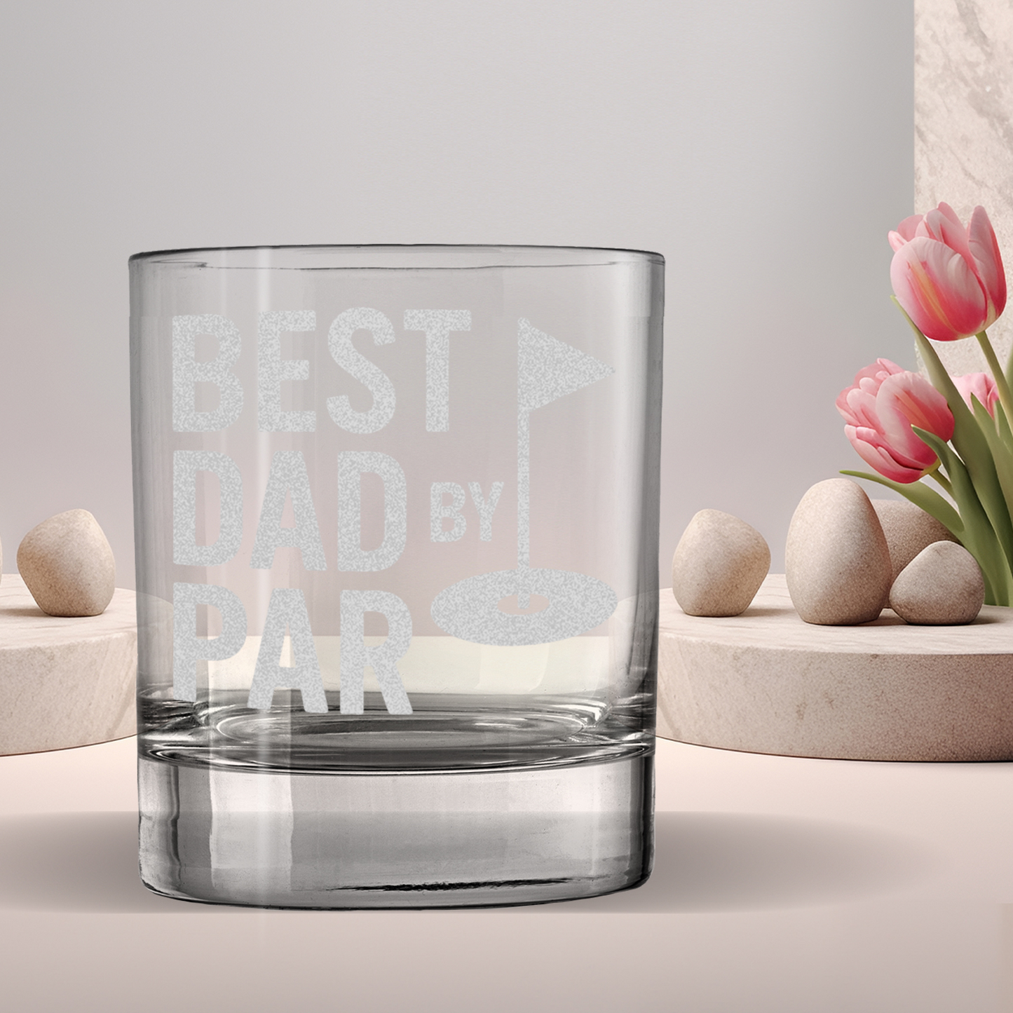 "Best Dad by Par" Whiskey Tumbler - Laser Engraved