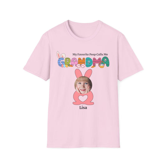 EASTER GRANDMA TSHIRT WITH GRANDCHILDREN PICTURES ( 1 - 5 Grandchildren)