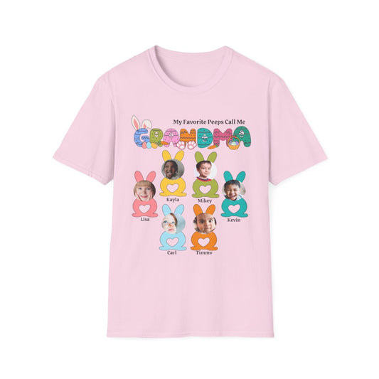 EASTER GRANDMA TSHIRT WITH YOUR OWN GRANDCHILDREN PICTURES ( 6 - 8 GrandChildren )